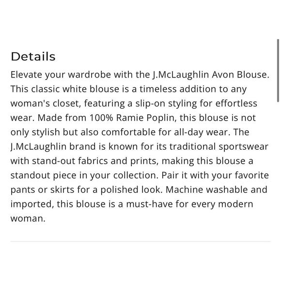 J. McLaughlin Womens Size Small White Avon Sleeveless Butt Up Pleated Shirt NEW - Picture 11 of 12